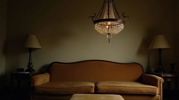 Un lustre en rotin au-dessus du canapé : les pièges de hauteur et de diamètre